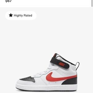 Nike High-Top Sneakers - White, Black, Red